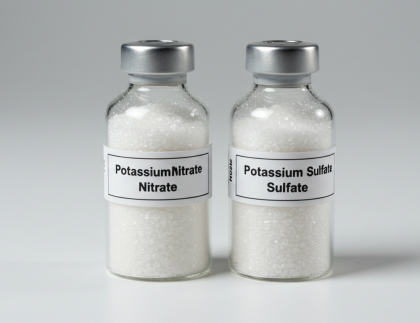 Potassium sulfate or potassium nitrate