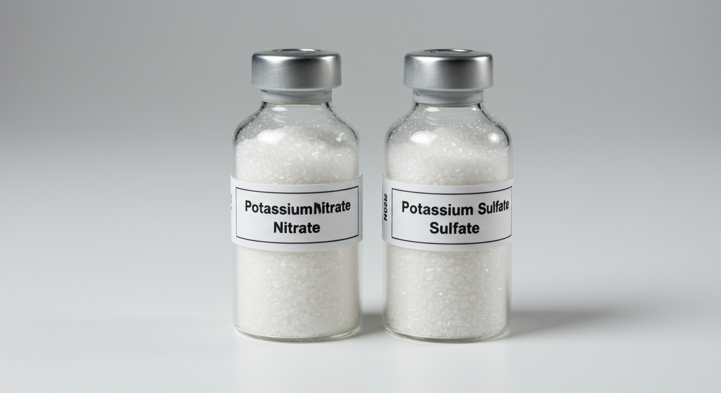 Potassium sulfate or potassium nitrate